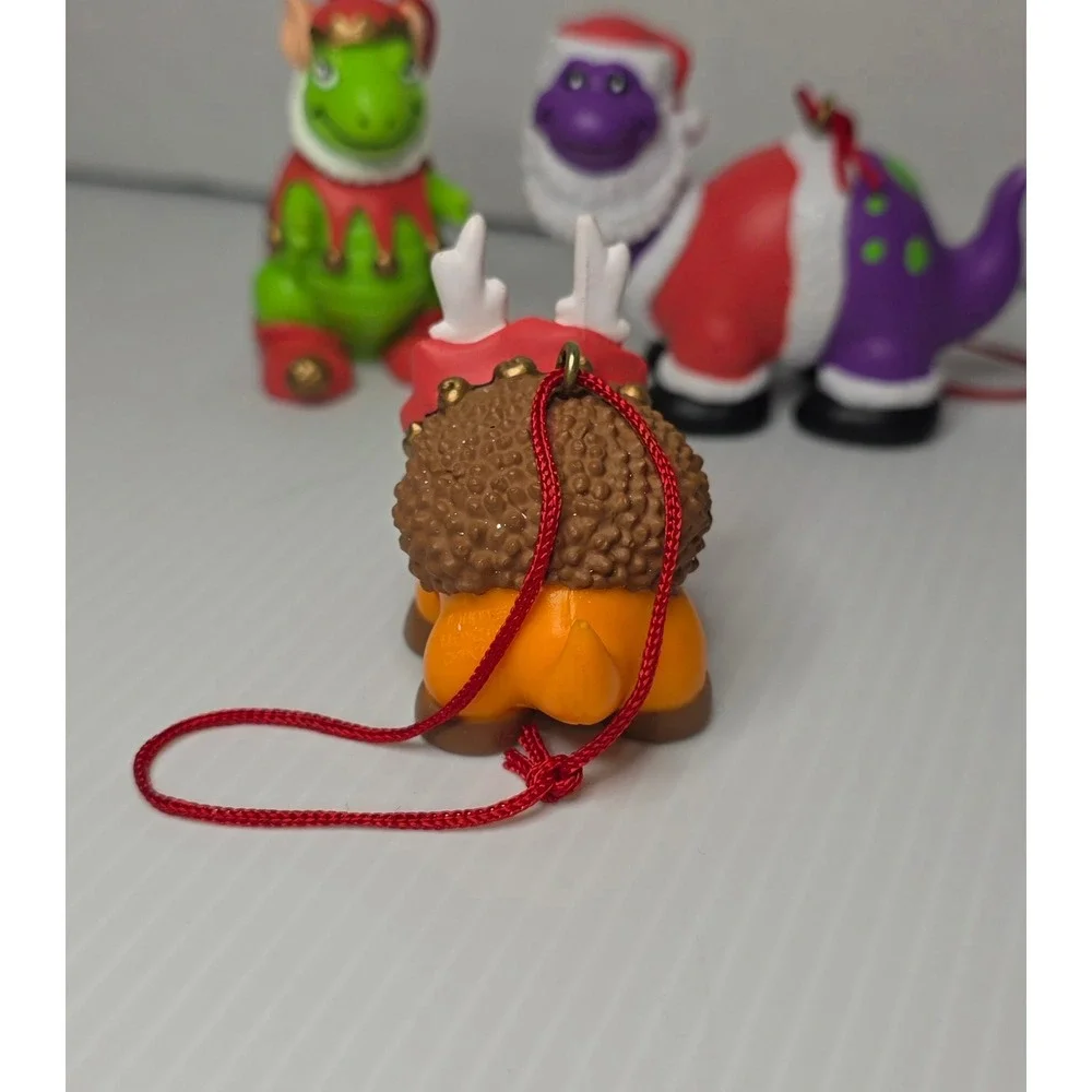 Vintage Christmas Dinosaur Ornaments Lot House of Lloyd 1993‎ Preowned